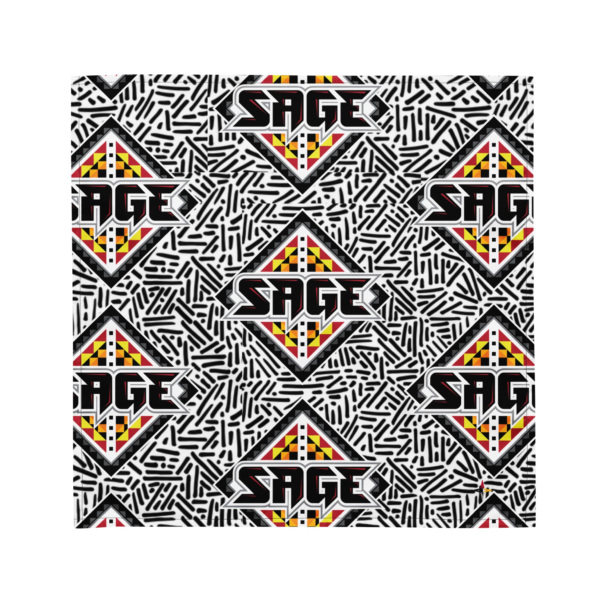 SAGE Geometric All-Over Print Bandana